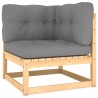 Salon de jardin 6 pcs avec coussins Bois de pin massif 558304558304