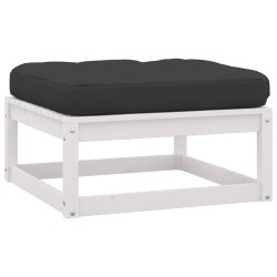 Salon de jardin avec coussins 8 pcs blanc bois de pin massif 558308558308