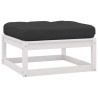 Salon de jardin avec coussins 8 pcs blanc bois de pin massif 558308558308