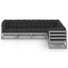 Salon de jardin 6 pcs avec coussins Bois de pin massif 558311558311
