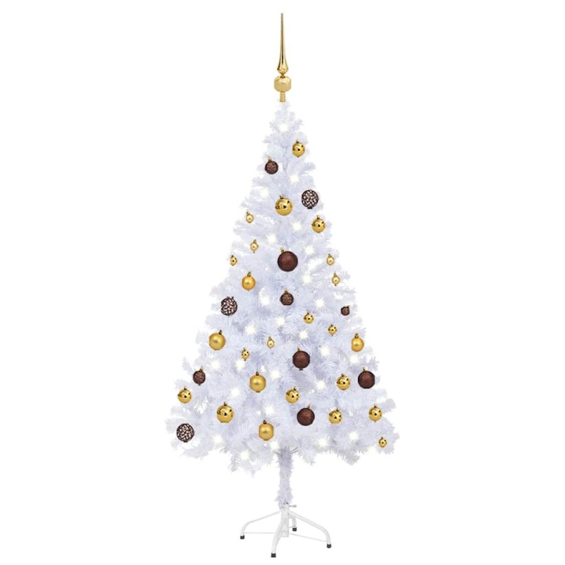 Arbre de Noël artificiel pré-éclairé/boules 120 cm 230 branches 558318558318