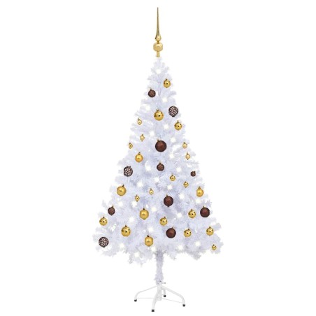 Arbre de Noël artificiel pré-éclairé/boules 120 cm 230 branches 558318558318
