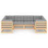 Salon de jardin 6 pcs avec coussins Bois de pin massif 558327558327
