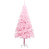 Arbre de Noël artificiel pré-éclairé et boules rose 120 cm PVC 558328558328