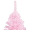 Arbre de Noël artificiel pré-éclairé et boules rose 120 cm PVC 558328558328