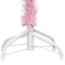 Arbre de Noël artificiel pré-éclairé et boules rose 120 cm PVC 558328558328