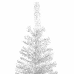 Arbre de Noël artificiel pré-éclairé et boules L 240 cm blanc 558333558333
