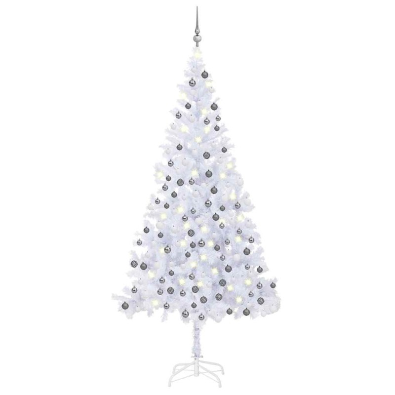 Arbre de Noël artificiel pré-éclairé/boules 210 cm 910 branches 558335558335