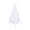 Demi-arbre de Noël artificiel pré-éclairé et boules blanc 240cm 558339558339