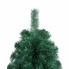 Demi-arbre de Noël artificiel pré-éclairé et boules vert 150 cm 558341558341