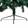 Demi-arbre de Noël artificiel pré-éclairé et boules vert 150 cm 558341558341