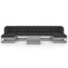 Salon de jardin 8 pcs avec coussins Gris Bois de pin massif 558343558343