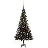 Arbre de Noël artificiel pré-éclairé et boules noir 180 cm PVC 558346558346