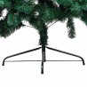 Demi-arbre de Noël artificiel pré-éclairé et boules vert 210 cm 558353558353