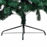 Demi-arbre de Noël artificiel pré-éclairé et boules vert 180 cm 558354558354