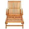 Chaises longues lot de 2 avec table et coussins Acacia solide 558356558356