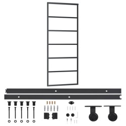 Porte coulissante et quincaillerie Verre ESG/Aluminium 76x205cm 558358558358