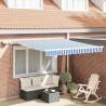 Auvent Rétractable Bleu et Blanc 350 x 250 cm 558362558362