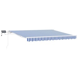 Auvent Rétractable Bleu et Blanc 350 x 250 cm 558362558362