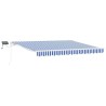 Auvent Rétractable Bleu et Blanc 350 x 250 cm 558362558362