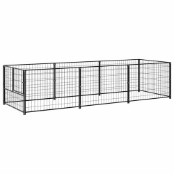 Chenil Noir 3 m² Acier 558365558365