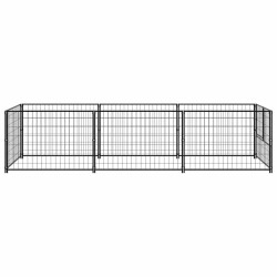 Chenil Noir 3 m² Acier 558365558365