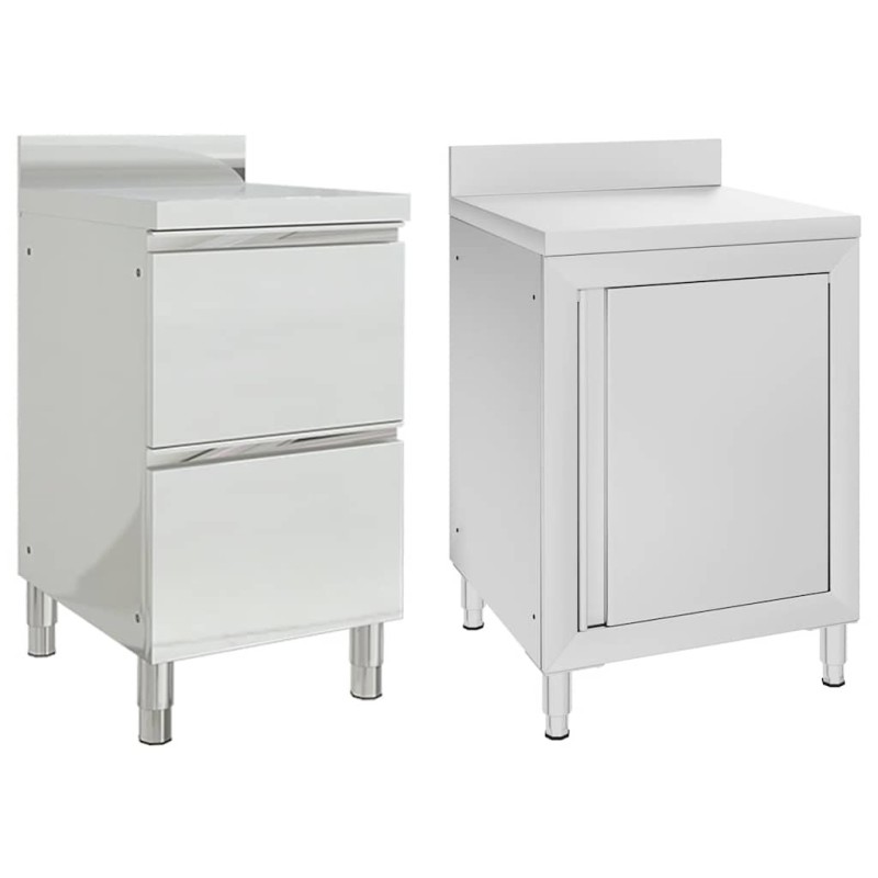 Armoires de cuisine commerciales 2 pièces en acier inoxydable 558378558378