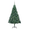 Arbre de Noël artificiel pré-éclairé et boules vert 240 cm 558379558379