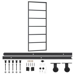 Porte coulissante et quincaillerie Verre ESG/Aluminium 76x205cm 558383558383
