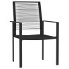 Ensemble à manger de jardin 5 pcs Noir 558387558387