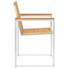 Chaises de jardin lot de 4 bois teck solide et acier inoxydable 558388558388