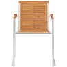 Chaises de jardin lot de 4 Bois d'acacia solide et inox 558390558390