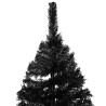 Arbre de Noël artificiel pré-éclairé et boules noir 240 cm PVC 558393558393