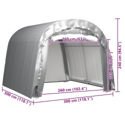 Tente de rangement 300x300 cm Acier Gris 558401558401