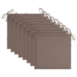 Chaises pliables d'extérieur lot de 8 et coussins Bois d'acacia 558405558405