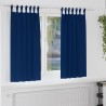 Rideaux occultants avec anneaux 2 pcs Bleu foncé 175 x 140 cm 558417558417