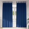Rideaux occultants avec anneaux 2 pcs Bleu foncé 225 x 140 cm 558418558418