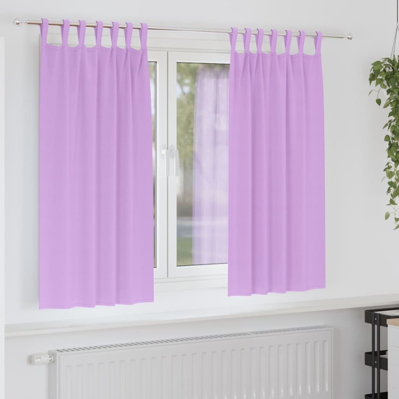 Rideaux occultants avec anneaux 2 pcs Violet 175 x 140 cm 558421558421