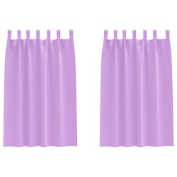 Rideaux occultants avec anneaux 2 pcs Violet 175 x 140 cm 558421558421
