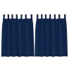 Rideaux occultants avec anneaux 2 pcs Bleu foncé 140 x 140 cm 558427558427