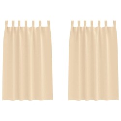 Rideaux occultants avec anneaux 2 pcs Crème 175 x 140 cm 558429558429