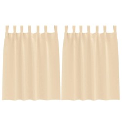 Rideaux occultants avec anneaux 2 pcs Crème 140 x 140 cm 558432558432