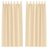 Rideaux occultants avec anneaux 2 pcs Crème 245 x 140 cm 558434558434