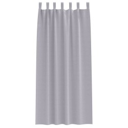 Rideaux occultants avec anneaux 2 pcs Gris métal 245 x 140 cm 558435558435