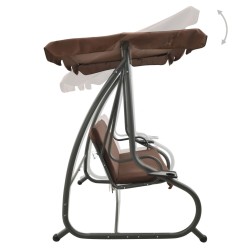 Balancelle d'extérieur avec auvent Couleur café 558441558441