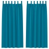 Rideaux occultants avec anneaux 2 pcs Turquoise 245 x 140 cm 558443558443