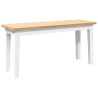 Banc 90 cm blanc bois massif caoutchouc 558444558444