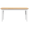 Banc 90 cm blanc bois massif caoutchouc 558444558444