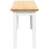 Banc 90 cm blanc bois massif caoutchouc 558444558444