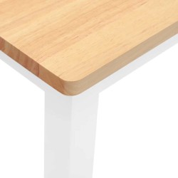 Banc 90 cm blanc bois massif caoutchouc 558444558444